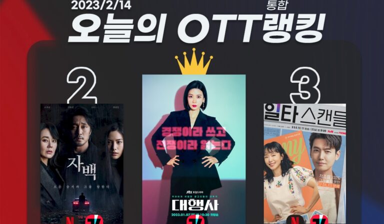 [오늘의 OTT 통합 랭킹] 2월 14일 – 퀸 이보영