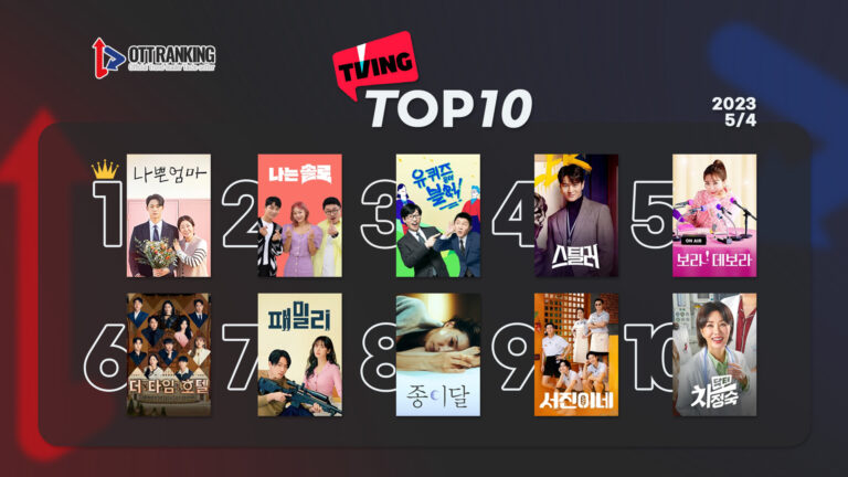 [데일리 OTT 랭킹] 5/4 티빙·웨이브·넷플 TOP10 – 대세는 휴먼+힐링 드라마