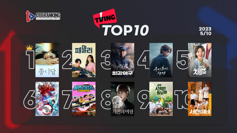 [데일리 OTT 랭킹] 5/10 티빙·넷플·웨이브 TOP10 – 각양각색 이야기의 힘