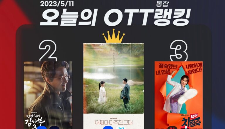 [오늘의 OTT 통합 랭킹] 5월 11일 – ‘어쩌다 마주친, 그대’ 1위 등극