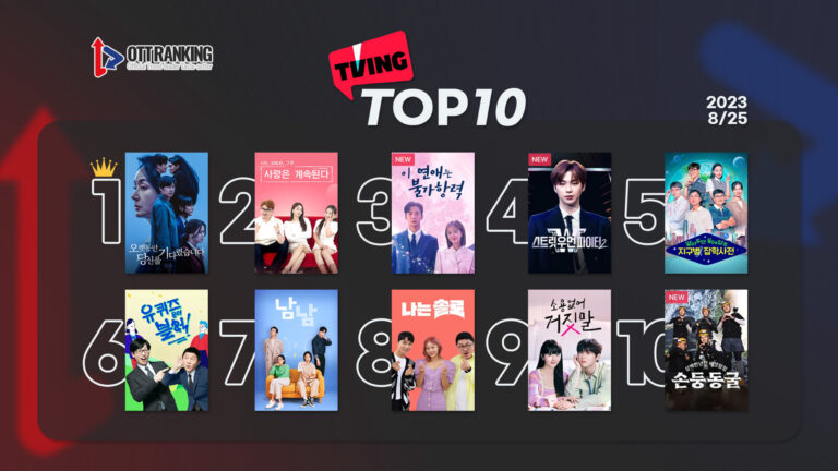 [데일리 OTT 랭킹] 8/25 티빙·웨이브·넷플 TOP10 – 장르물의 묘미