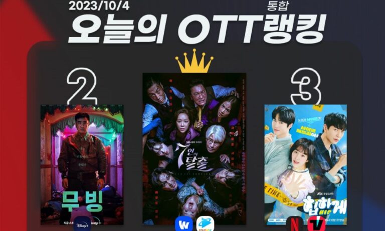 [오늘의 OTT 통합 랭킹] 10월 4일 – 긴 연휴엔 영화