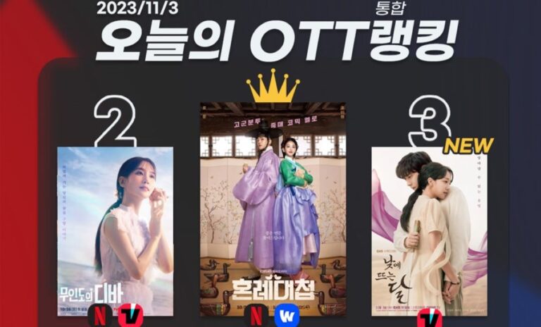 [오늘의 OTT 통합 랭킹] 11월 3일 – 신작 파워