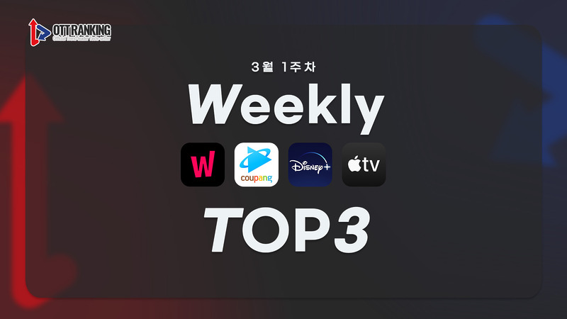 [위클리 OTT 랭킹] 3월 1주차 쿠팡·디즈니·왓챠·애플 TOP3 – 도파민 파티