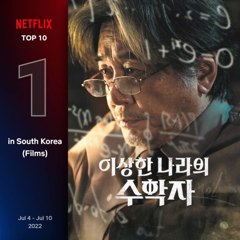 [랭킹] 7월 1주 차 국내 넷플릭스 영화 순위 – 최민식 3주 연속 1위