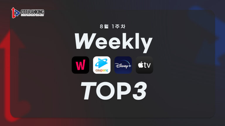 [위클리 OTT 랭킹] 8월 1주차 디즈니·쿠팡·왓챠·애플 TOP3 – 종영작의 인기